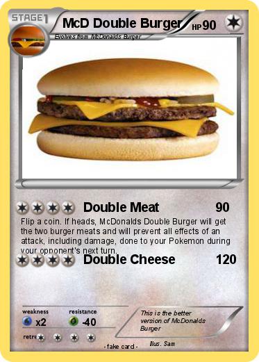 Pokemon McD Double Burger