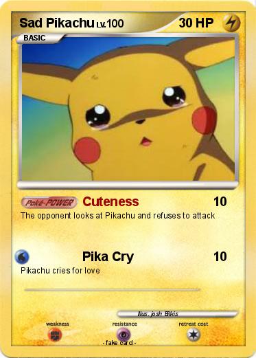 Pokemon Sad Pikachu