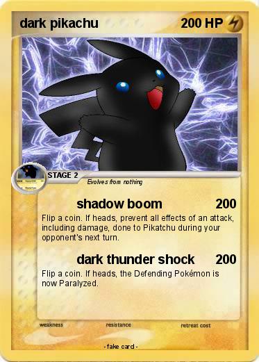 Pokemon dark pikachu