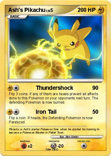 Pokemon Ash's Pikachu