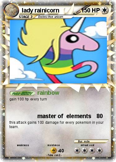 Pokemon lady rainicorn