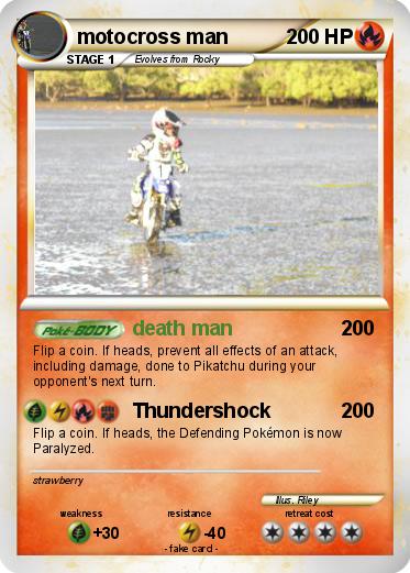 Pokemon motocross man