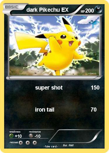 Pokemon dark Pikechu EX