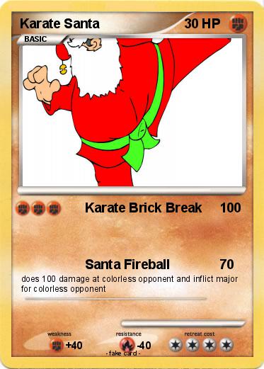 Pokemon Karate Santa