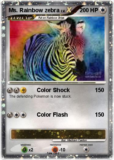Pokemon Ms. Rainbow zebra