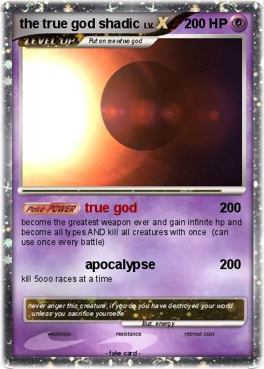 Pokemon the true god shadic