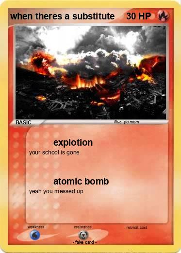 Pokemon when theres a substitute