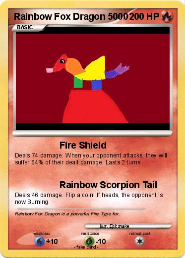 Pokemon Rainbow Fox Dragon 5000