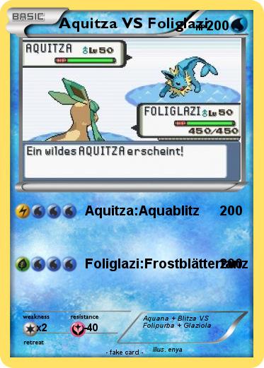 Pokemon Aquitza VS Foliglazi