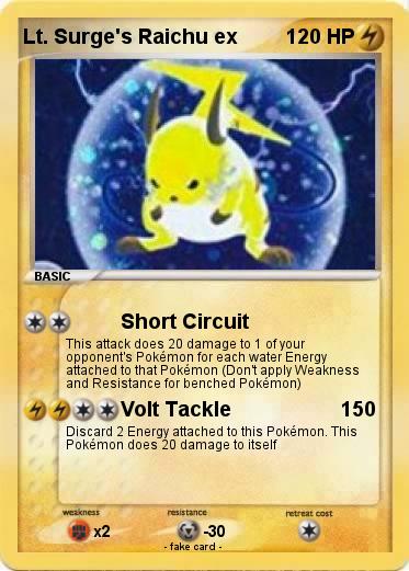 Pokemon Lt. Surge's Raichu ex