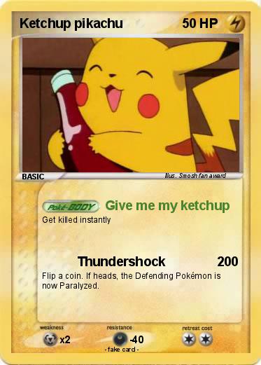 Pokemon Ketchup pikachu