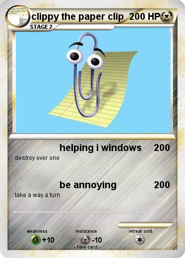 Pokemon clippy the paper clip