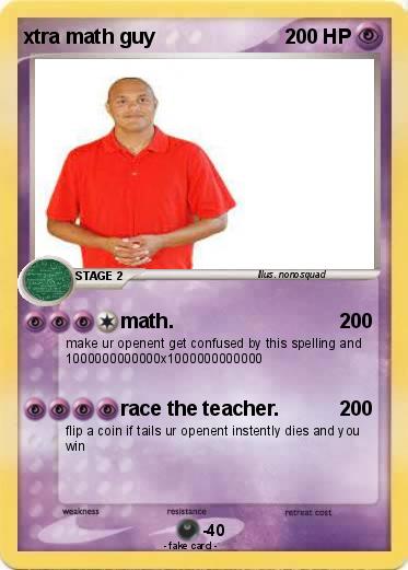 Pokemon xtra math guy
