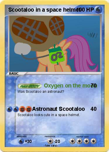 Pokemon Scootaloo in a space helmet