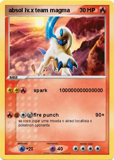 Pokemon absol lv.x team magma