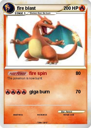 Pokemon fire blast