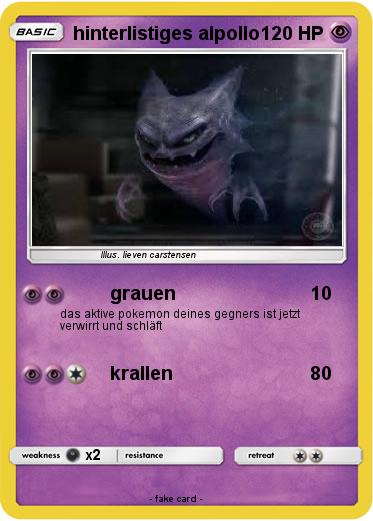 Pokemon hinterlistiges alpollo