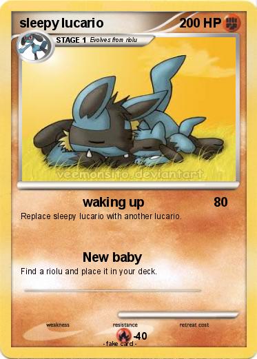 Pokemon sleepy lucario