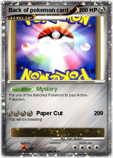 Pokemon Back of pokemon card