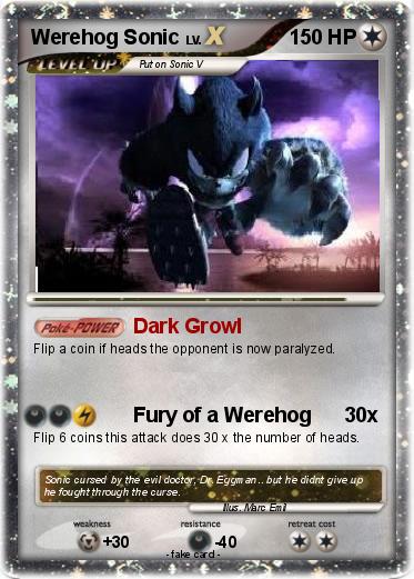 Pokemon Werehog Sonic