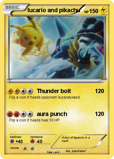 Pokemon lucario and pikachu