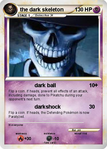 Pokemon the dark skeleton