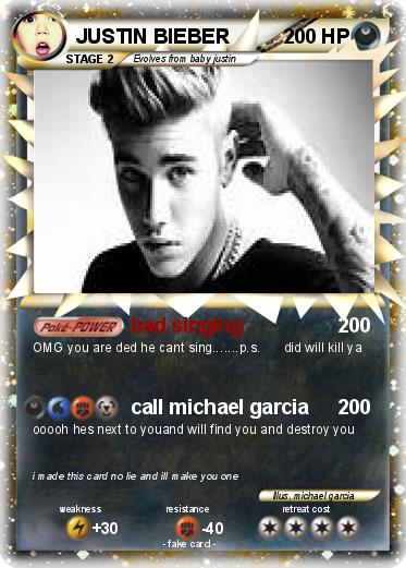 Pokemon JUSTIN BIEBER