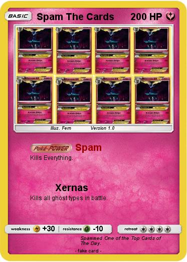 Pokemon Spam The Cards