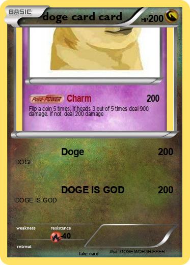 Pokemon doge card card
