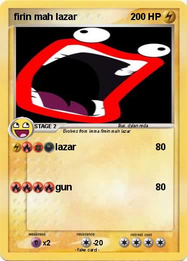 Pokemon firin mah lazar