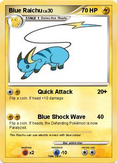 Pokemon Blue Raichu