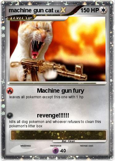 Pokemon machine gun cat