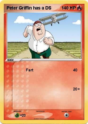 Pokemon Peter Griffin has a DS