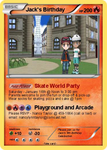 Pokemon Jack's Birthday