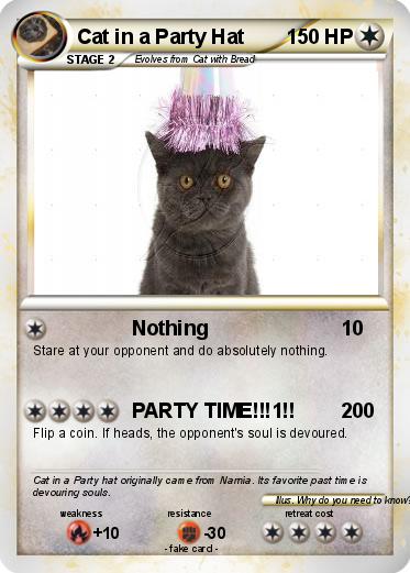Pokemon Cat in a Party Hat