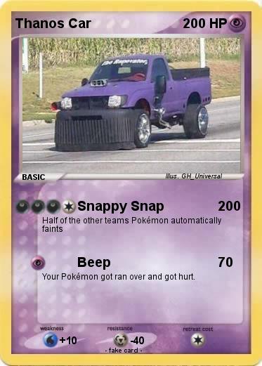 Pokemon Thanos Car