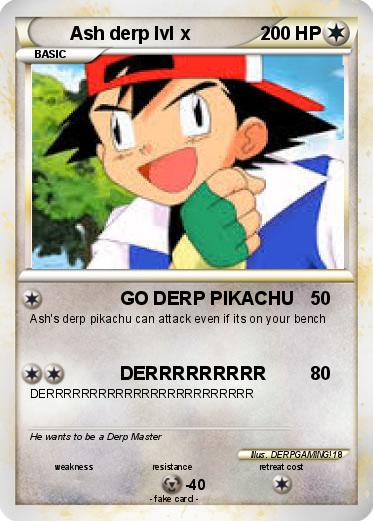 Pokemon Ash derp lvl x