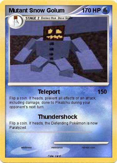 Pokemon Mutant Snow Golum