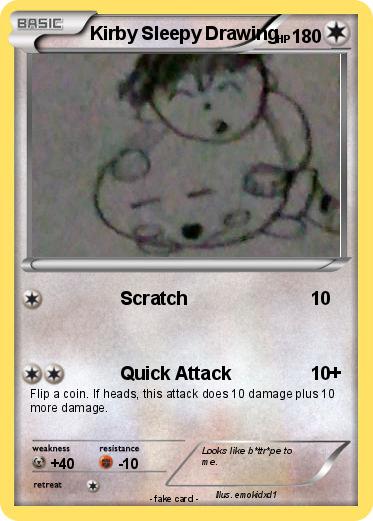 Pokemon Kirby Sleepy Drawing