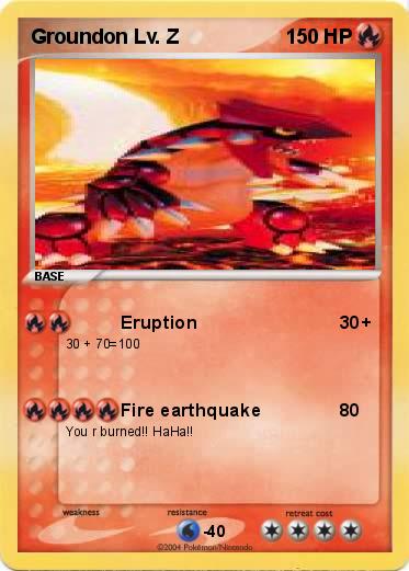 Pokemon Groundon Lv. Z