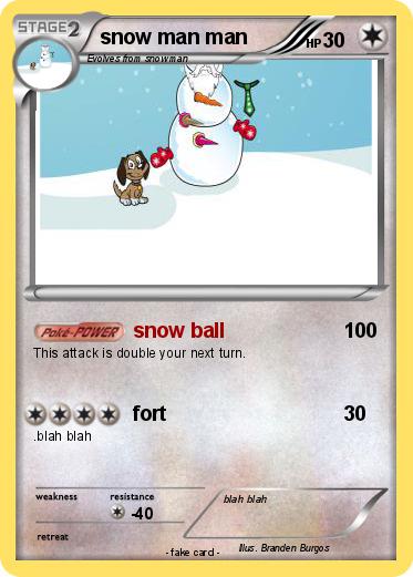 Pokemon snow man man