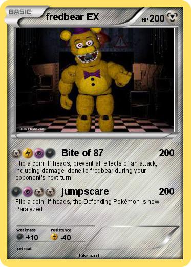 Pokemon fredbear EX