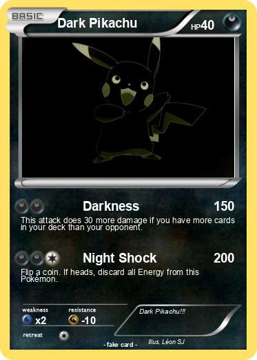 Pokemon Dark Pikachu