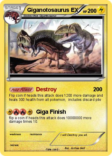 Pokemon Giganotosaurus EX