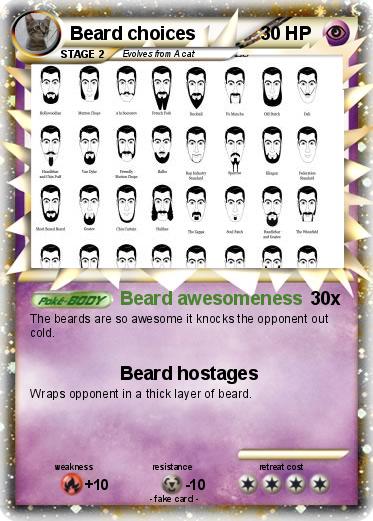 Pokemon Beard choices