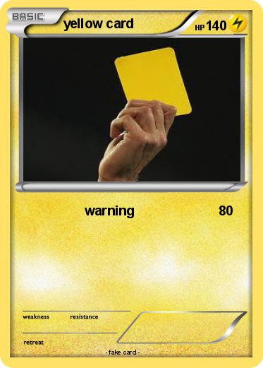 Pokemon yellow card