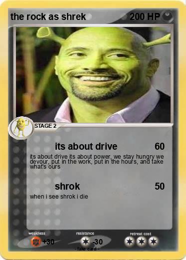 Pokemon the rock as shrek