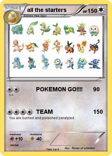 Pokemon all the starters