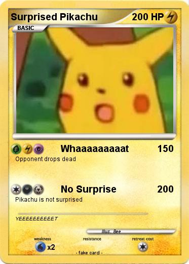 Pokemon Surprised Pikachu