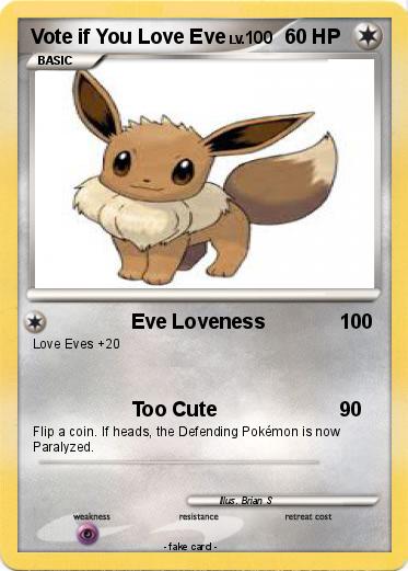Pokemon Vote if You Love Eve